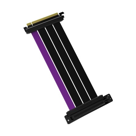Cooler Master X16 PCIe 4.0 PCIe x16 -> PCIe x16 M/F riser kábel 0.3m fekete-lila 90°