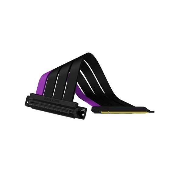 Cooler Master X16 PCIe 4.0 PCIe x16 -> PCIe x16 M/F riser kábel 0.3m fekete-lila 90°