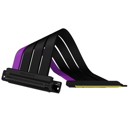Cooler Master X16 PCIe 4.0 PCIe x16 -> PCIe x16 M/F riser kábel 0.3m fekete-lila 90°