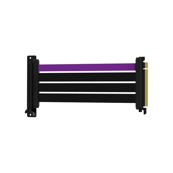 Cooler Master X16 PCIe 4.0 PCIe x16 -> PCIe x16 M/F riser kábel 0.3m fekete-lila 90°