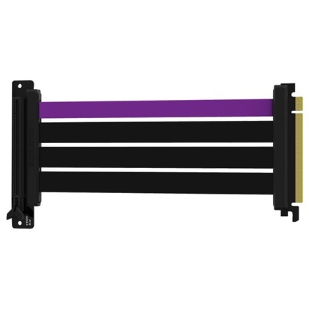 Cooler Master X16 PCIe 4.0 PCIe x16 -> PCIe x16 M/F riser kábel 0.3m fekete-lila 90°