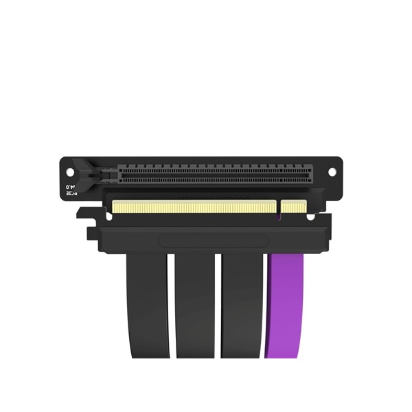 Cooler Master X16 PCIe 4.0 PCIe x16 -> PCIe x16 M/F riser kábel 0.3m fekete-lila 90°