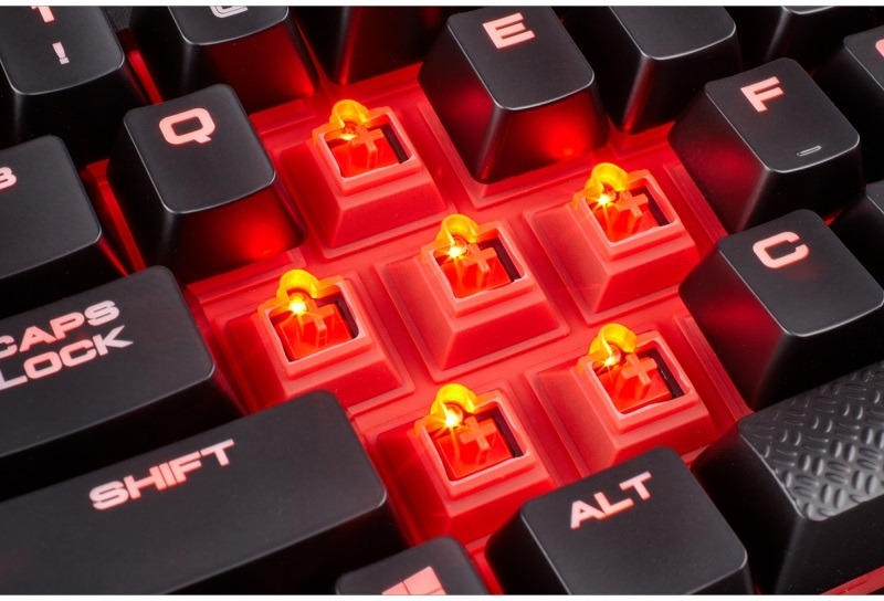 Corsair Gaming K68 - Piros LED - Cherry MX Piros Gamer billentyűzet