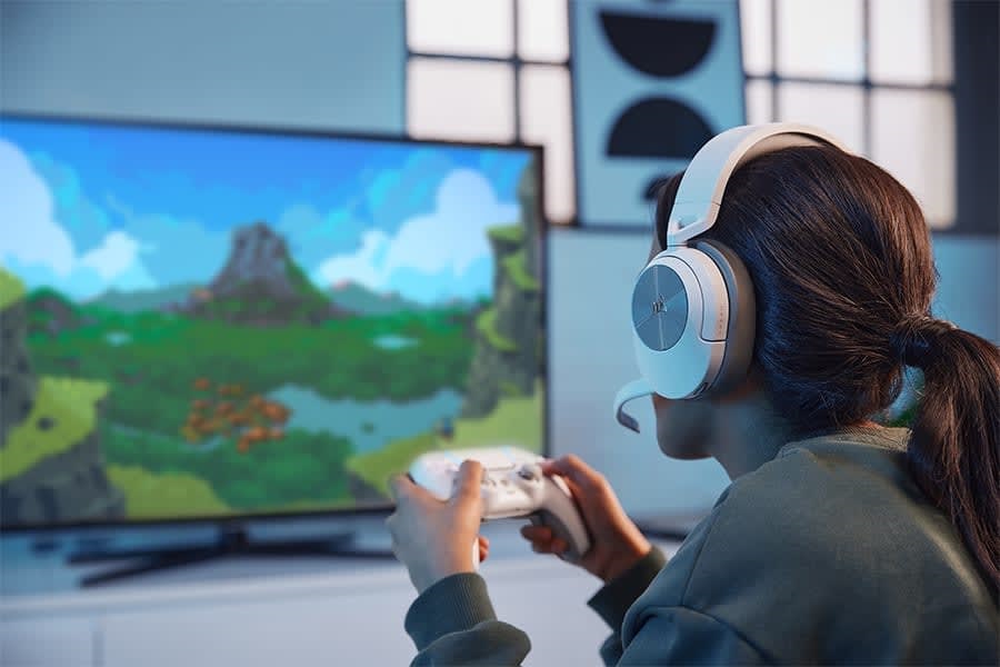 Corsair HS55 vezeték nélküli fehér gamer headset