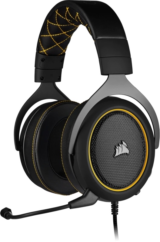 Corsair HS60 PRO Surround sárga gamer headset