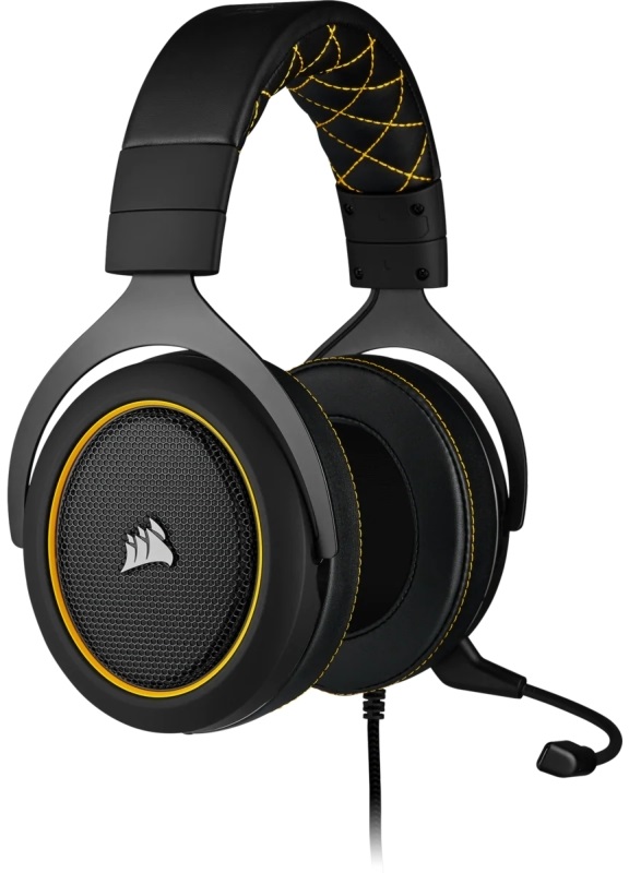 Corsair HS60 PRO Surround sárga gamer headset