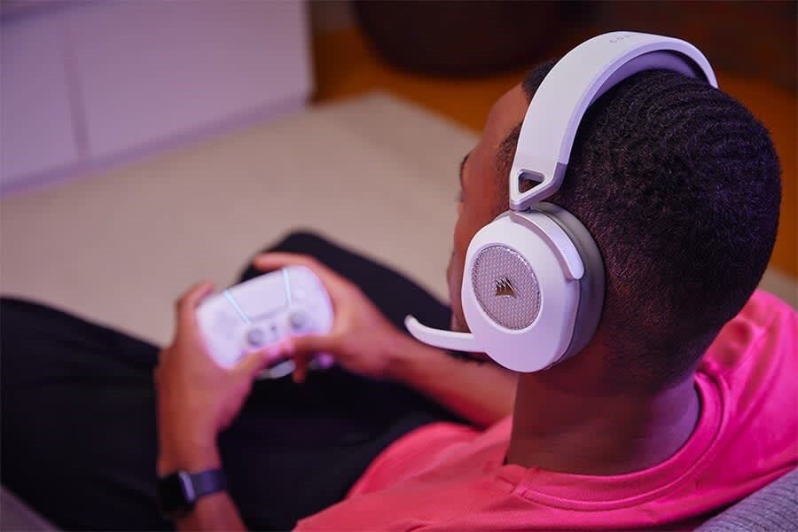 Corsair HS65 vezeték nélküli fehér gamer headset