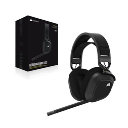 Corsair HS80 RGB vezeték nélküli fekete gamer headset