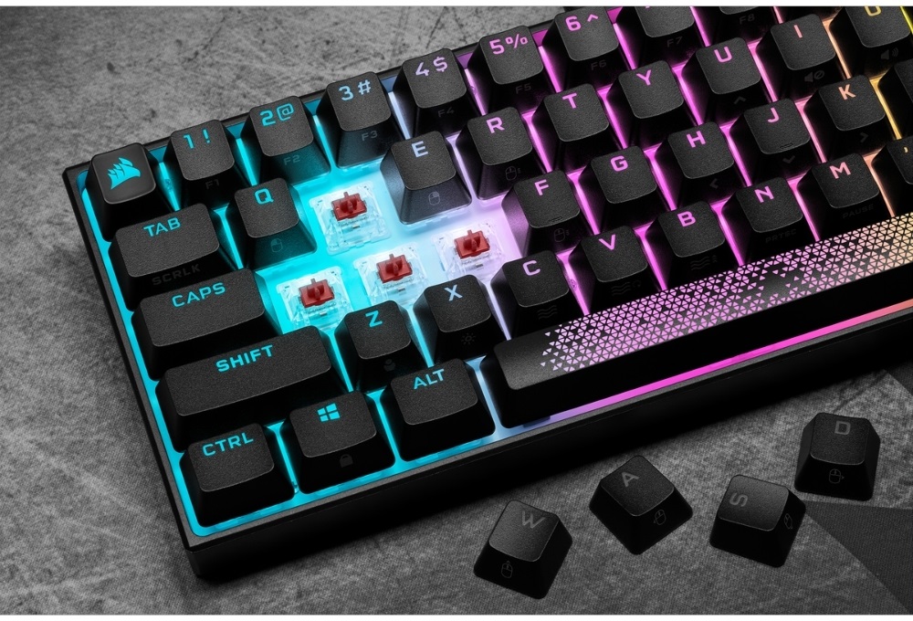 Corsair K65 Mini RGB - Cherry MX Red - gamer billentyűzet
