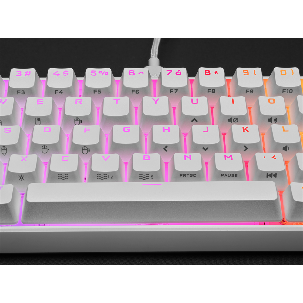 Corsair K65 Mini RGB Cherry MX Red US fehér mechanikus gamer billentyűzet