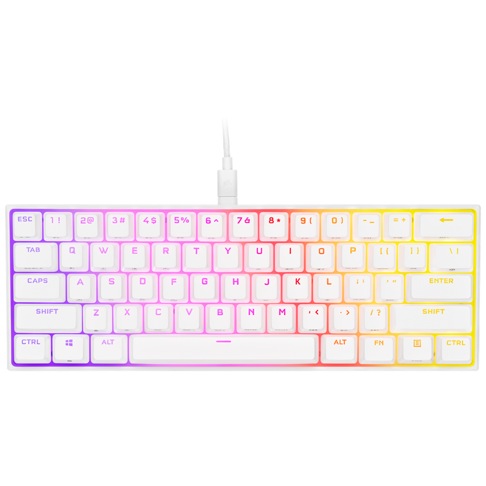Corsair K65 Mini RGB Cherry MX Red US fehér mechanikus gamer billentyűzet