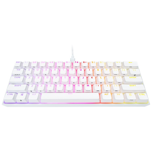 Corsair K65 Mini RGB Cherry MX Red US fehér mechanikus gamer billentyűzet