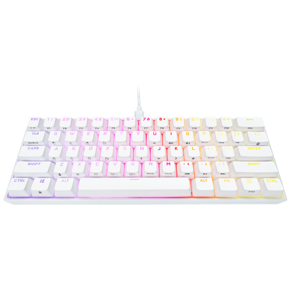 Corsair K65 Mini RGB Cherry MX Red US fehér mechanikus gamer billentyűzet