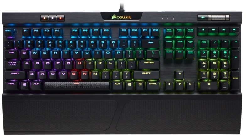 Corsair K70 RGB MK.2 Fekete RGB LED - Cherry MX Red Switch Gamer billentyűzet