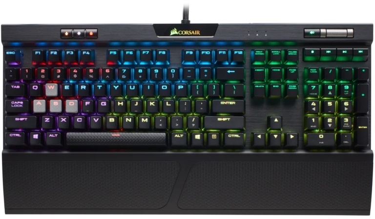 Corsair K70 RGB MK.2 Fekete RGB LED - Cherry MX Red Switch Gamer billentyűzet