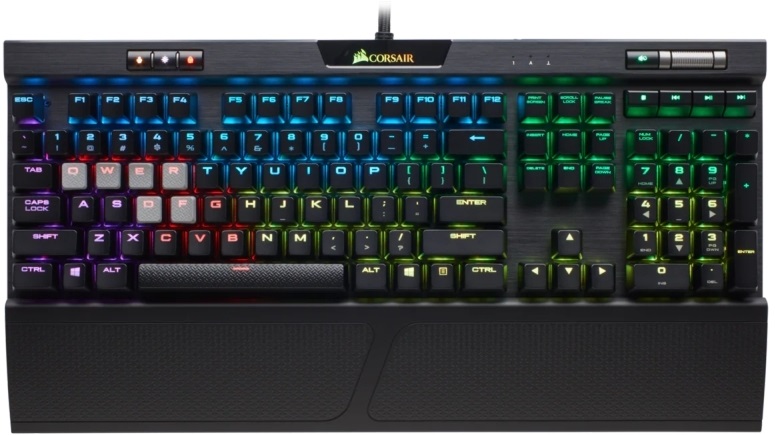 Corsair K70 RGB MK.2 Fekete RGB LED - Cherry MX Red Switch Gamer billentyűzet