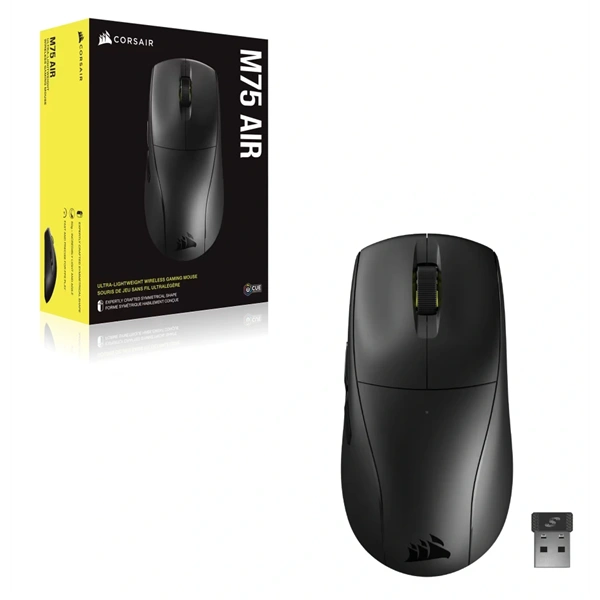 Corsair M75 AIR vezeték nélküli fekete gamer egér