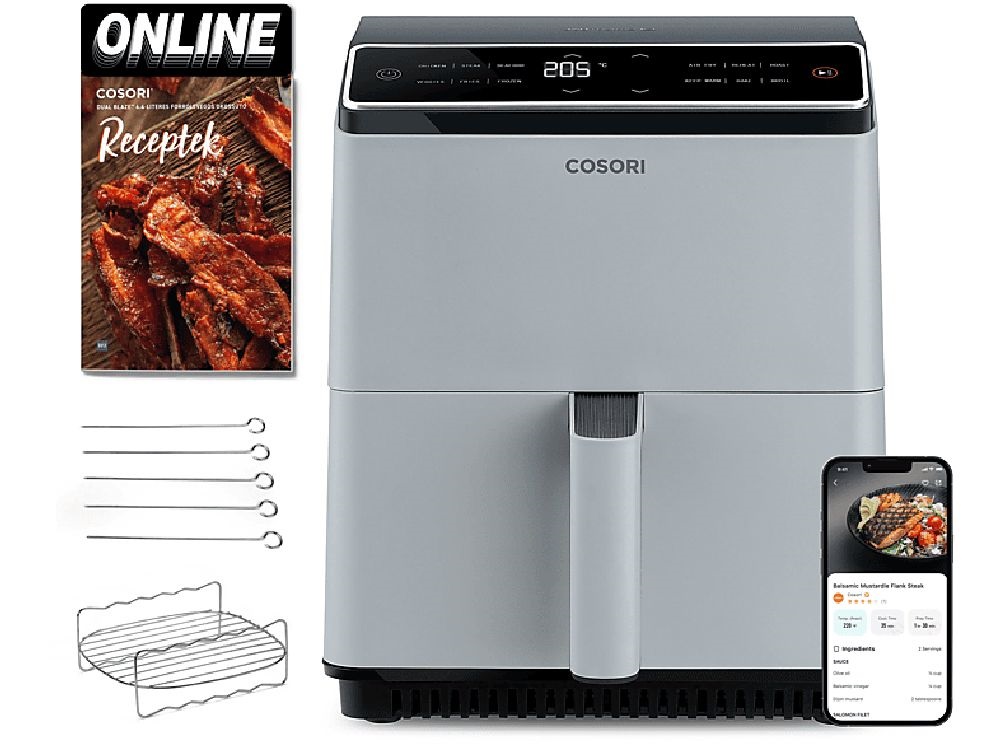 Cosori CAF-P583S-AEUR Dual Blaze szürke 6,4 L forrólevegős sütő