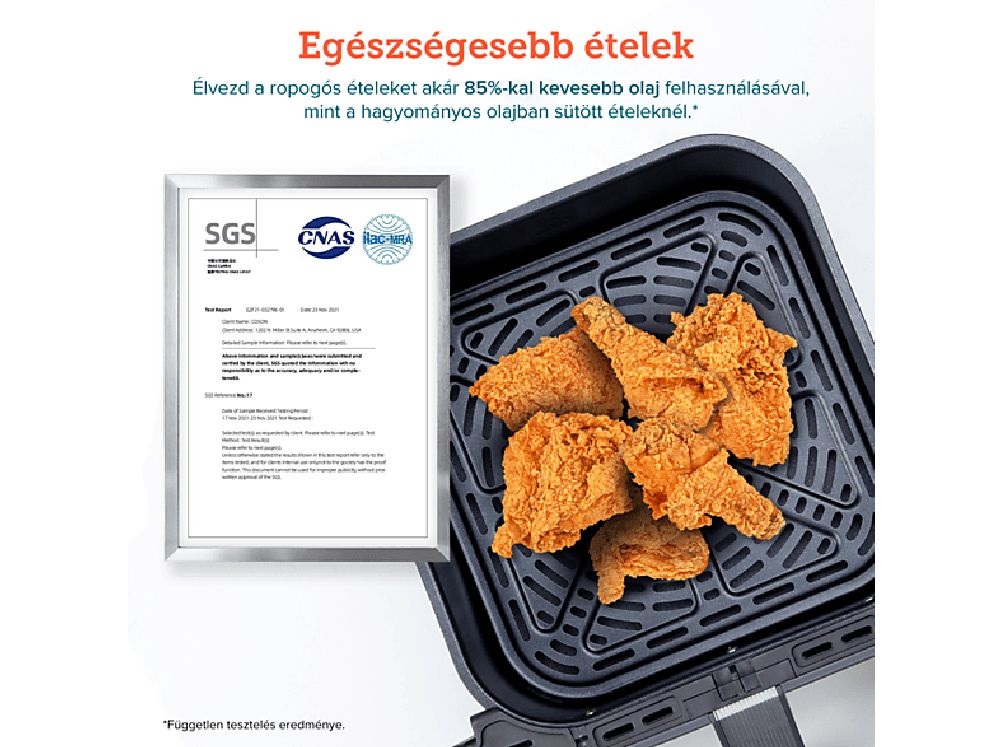 Cosori CAF-P583S-AEUR Dual Blaze szürke 6,4 L forrólevegős sütő