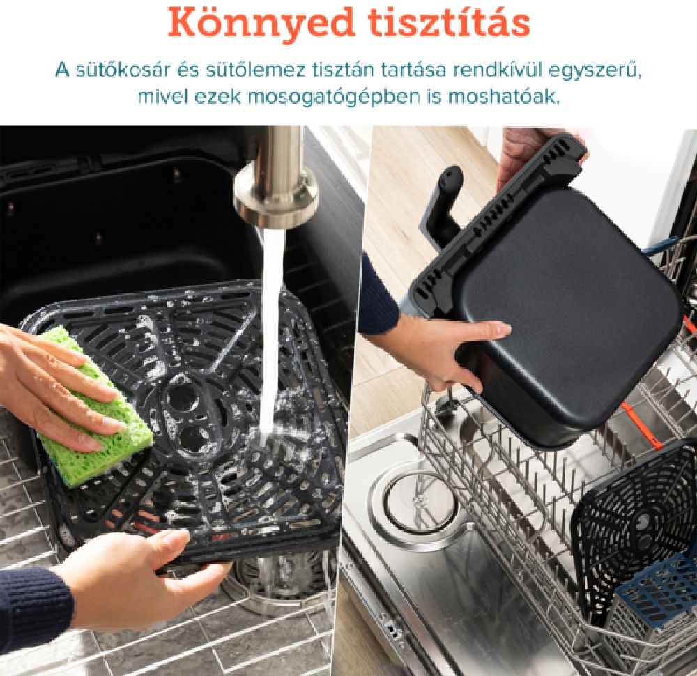Cosori CAF-P681S-KEUR Dual Blaze sötétszürke 6,4 L forrólevegős sütő