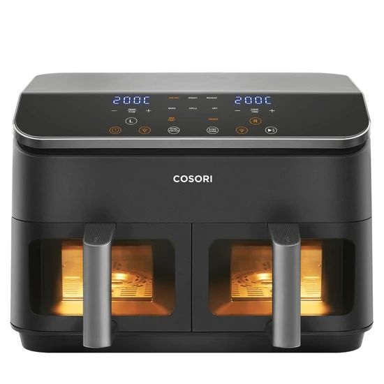 Cosori CAF-R901-AEU Dual Basket fekete 8,5 L forrólevegős sütő