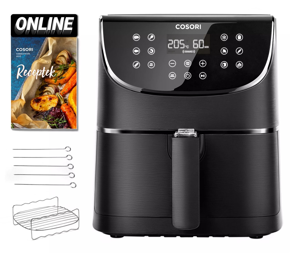 Cosori CP158-AF-RXB Premium fekete 5,5 L forrólevegős sütő