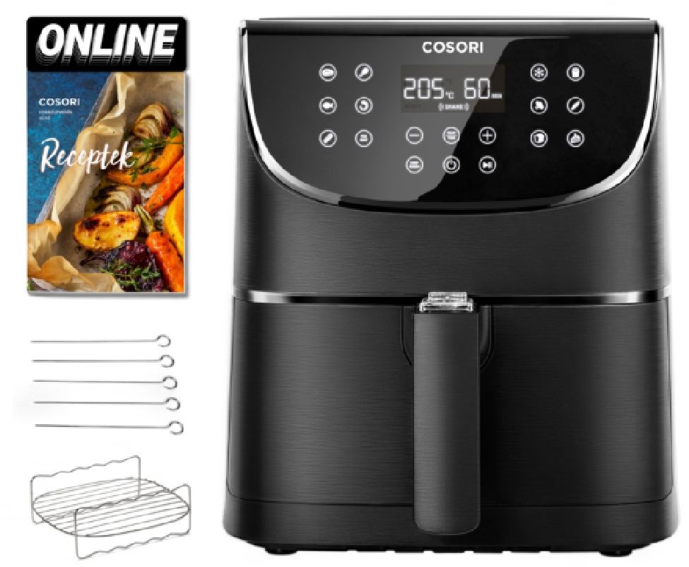 Cosori CP158-AF-RXB Premium fekete 5,5 L forrólevegős sütő
