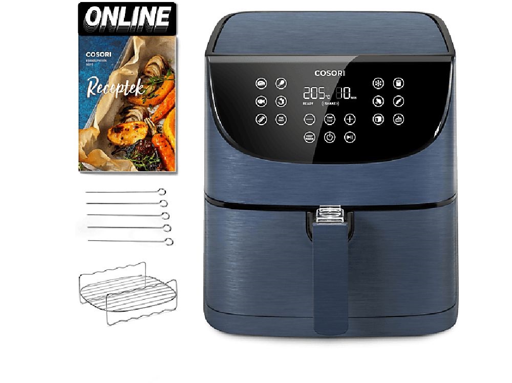 Cosori CP158-AF-RXL Premium kék 5,5 L forrólevegős sütő