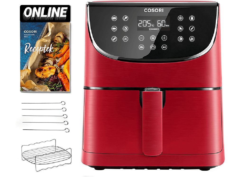 Cosori CP158-AF-RXR Premium piros 5,5 L forrólevegős sütő