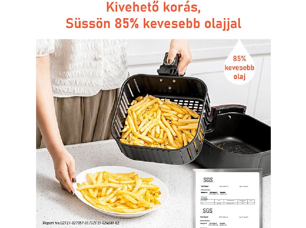 Cosori CP158-AF-RXW Premium fehér 5,5 L forrólevegős sütő