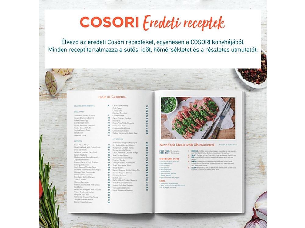 Cosori CP158-AF-RXW Premium fehér 5,5 L forrólevegős sütő