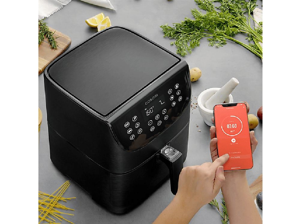 Cosori CS158-AF-RXB Premium Smart fekete 5,5 L forrólevegős sütő