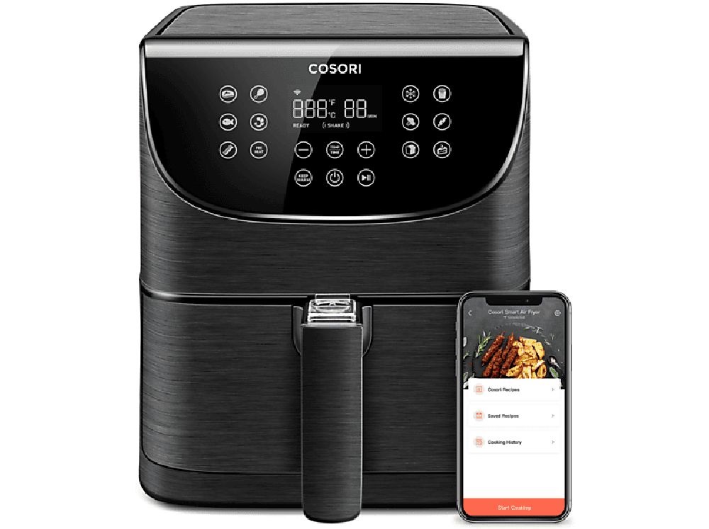 Cosori CS158-AF-RXB Premium Smart fekete 5,5 L forrólevegős sütő