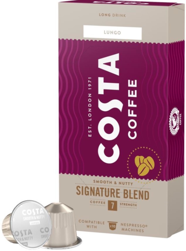 Costa Coffee Medium Lungo Nespresso kompatibilis 10 db kávékapszula