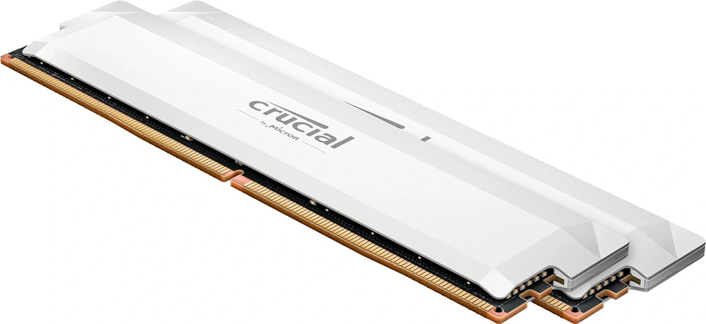 Crucial 32GB 6000MHz DDR5 Pro Overclocking (Kit! 2db 16GB) (CP2K16G60C36U5W) fehér memória