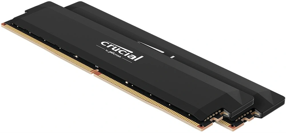 Crucial 32GB 6400MHz DDR-5 PRO (Kit! 2db 16GB) (CP2K16G64C38U5B) fekete memória