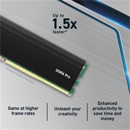 Crucial Pro 32GB 3200MT/s DDR4 memória CL22 Kit of 2 fekete