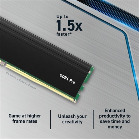 Crucial Pro 32GB 3200MT/s DDR4 memória CL22 Kit of 2 fekete