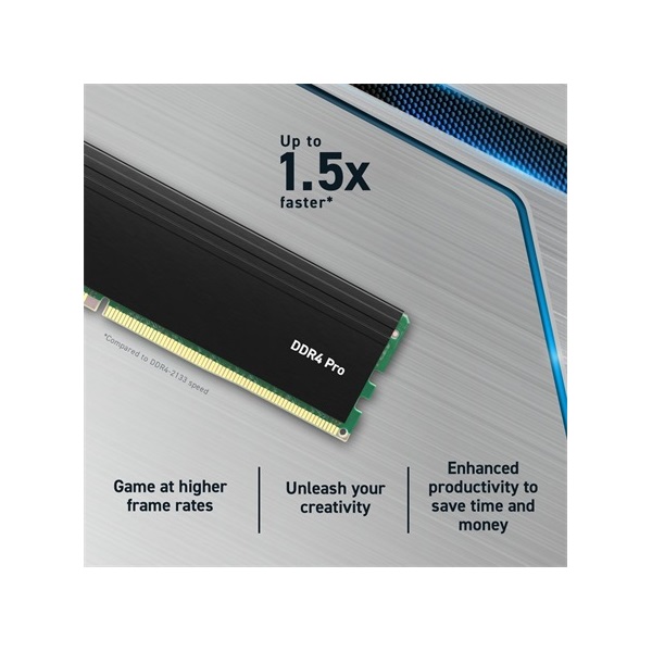 Crucial Pro 64GB 3200MT/s DDR4 memória CL22 Kit of 2 fekete