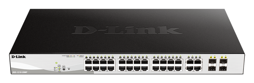 D-Link DGS-1210-28MP/E 24port GbE LAN 4x GbE RJ45/SFP Combo port PoE Smart switch