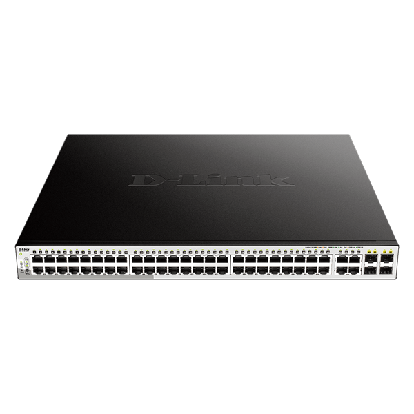 D-Link DGS-1210-52MP/E 48port GbE LAN 4x GbE RJ45/SFP Combo port PoE+ Smart switch