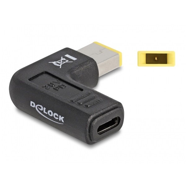 Delock 60003 Átalakító Laptop töltőkábel USB Type-C female > Lenovo 11.0 x 4.5mm male 90 fokos