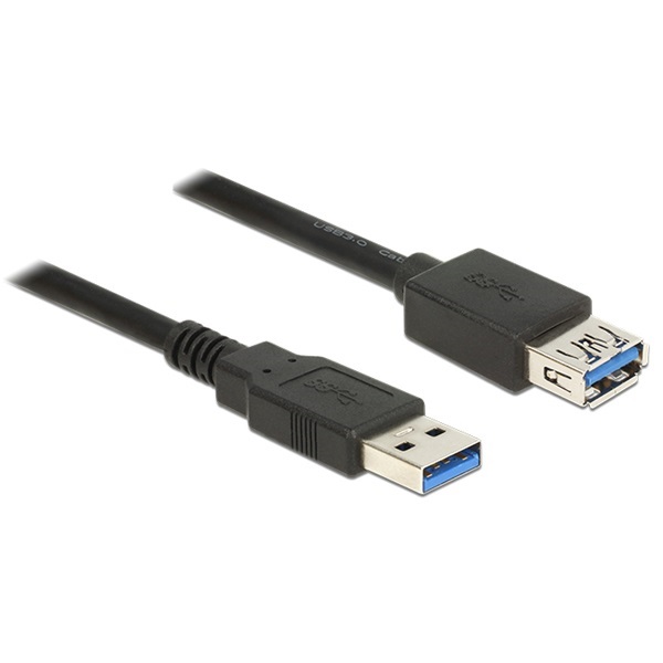 Delock 85053 kábel USB 3.0 Type-A male / female hosszabbító 0.5m fekete