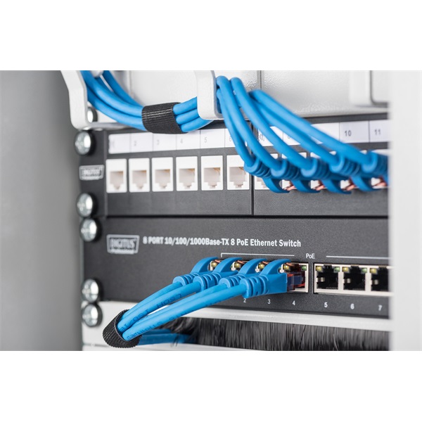DIGITUS 12port 10" 1U fekete moduláris üres Patch Panel