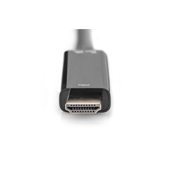 DIGITUS 1920 x 1080 4K 3D 30Hz USB-A - HDMI 1.4 -  1.2 DisplayPort kábel 0,2m