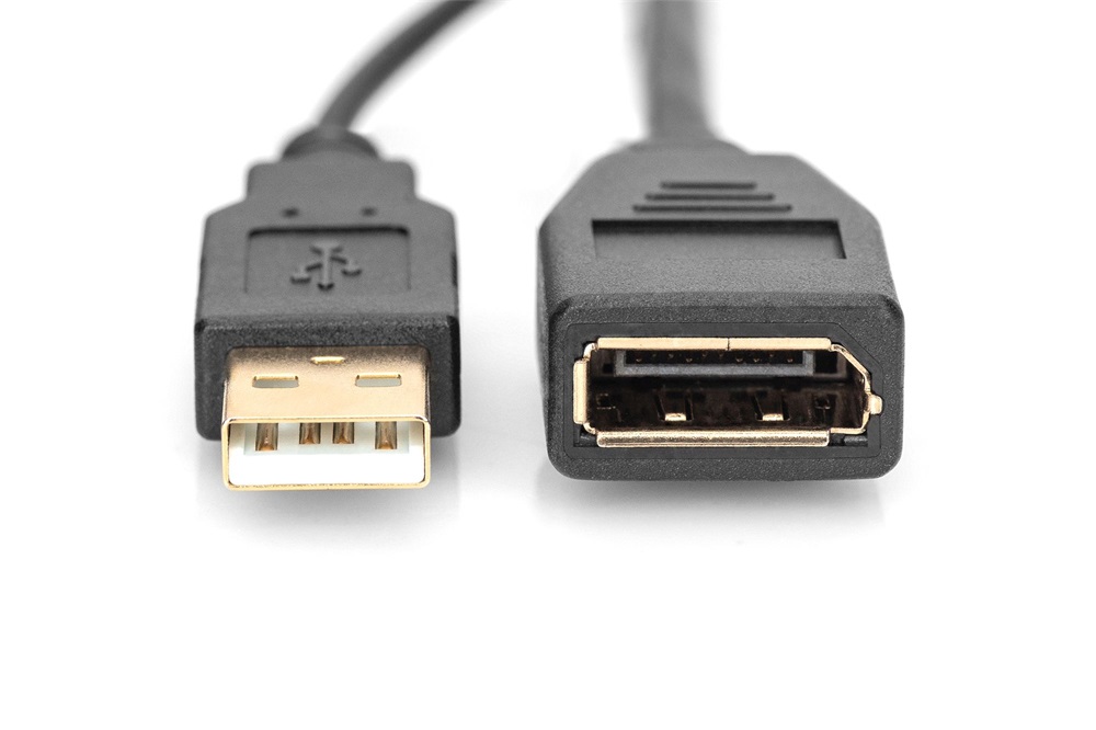 DIGITUS 1920 x 1080 4K 3D 30Hz USB-A - HDMI 1.4 -  1.2 DisplayPort kábel 0,2m