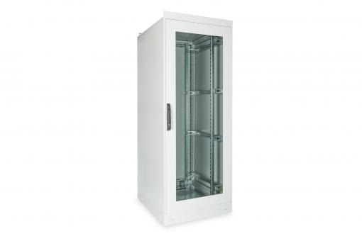 DIGITUS 19" 42U 2100x800x1000mm IP55 ipari beltéri üvegajtós szürke álló rack szekrény