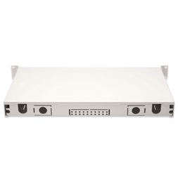 DIGITUS DN-96331-4 1U 12xLC duplex OM4 toldóval pigtaillel és kötőkazettával szerelt optikai rendező