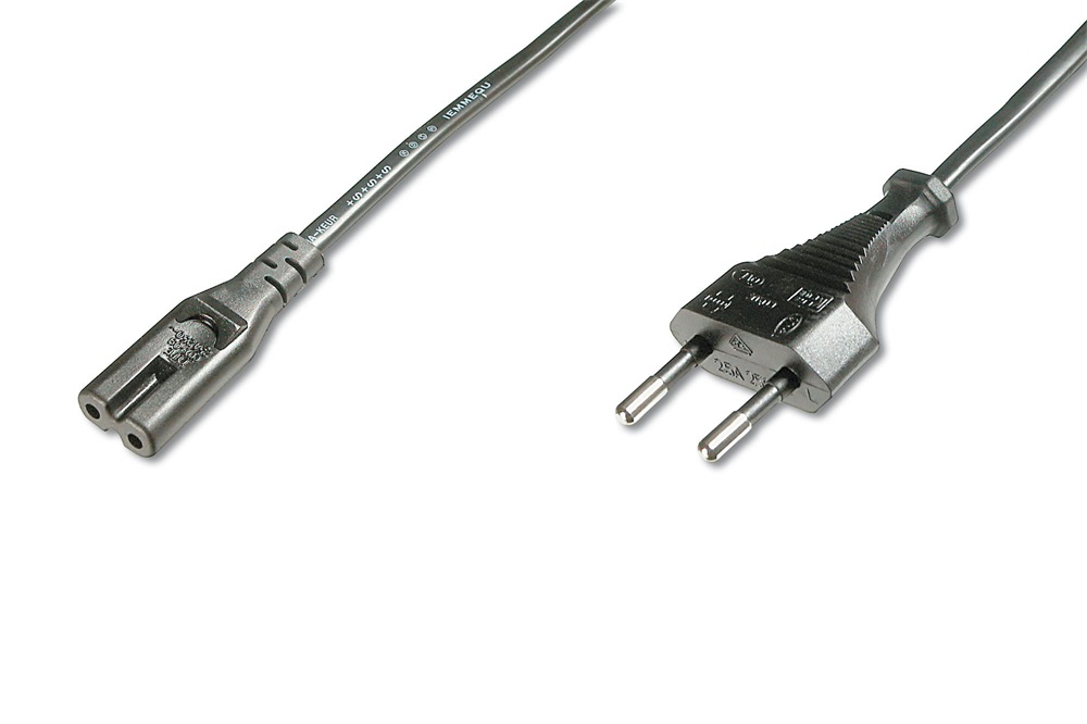 DIGITUS 230V Euro 60320 C7 M/F 1,8m tápkábel