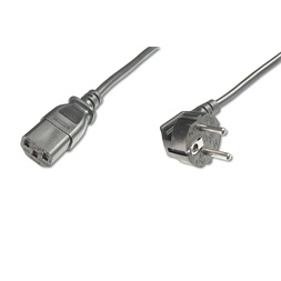 DIGITUS 250V 10A IEC C13 90 fok csatlakozó CEE 7/7 schuko dugó 0,75m tápkábel